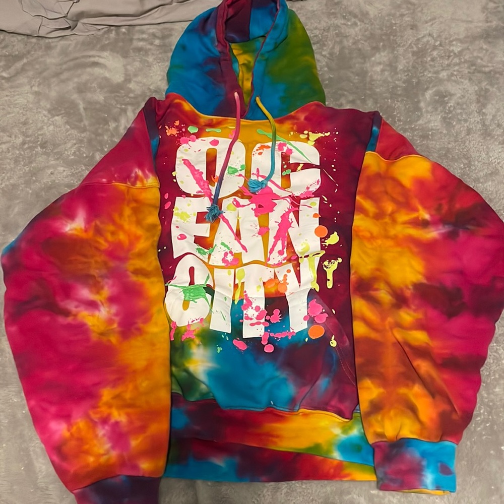 ocean city tie dye hoodie